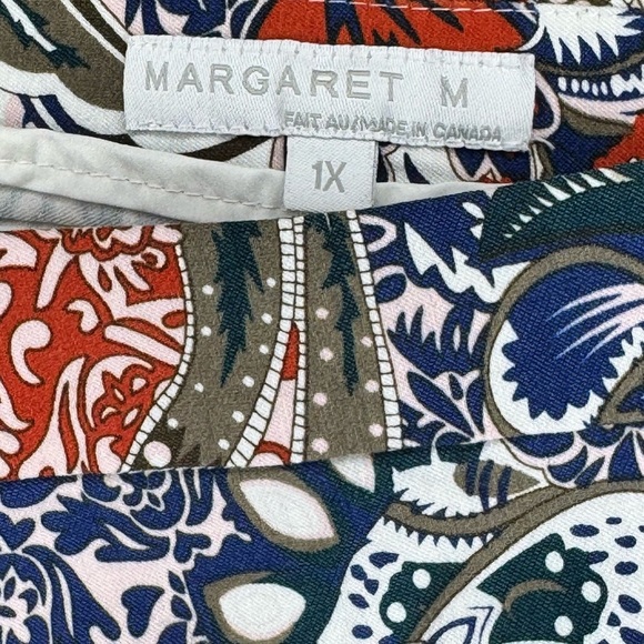 Margaret M Floral Skirt - Red, Blue, White - Picture 3 of 3